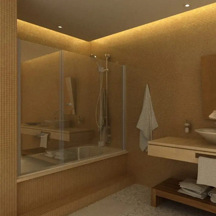 Mampara  Zero N°13 p.fijo + puerta + p.fijo bañera