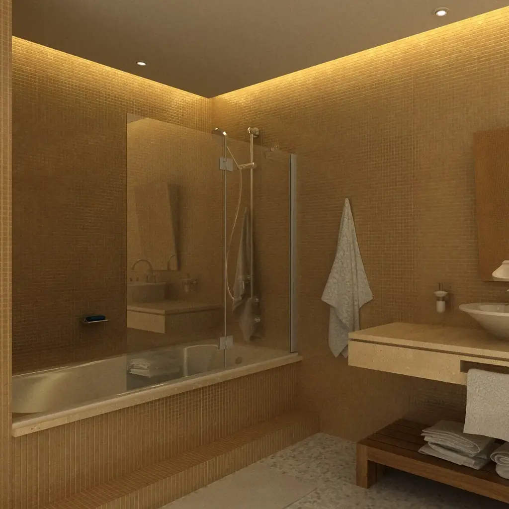 Mampara  Zero N°03 p.f + movil sobre bañera