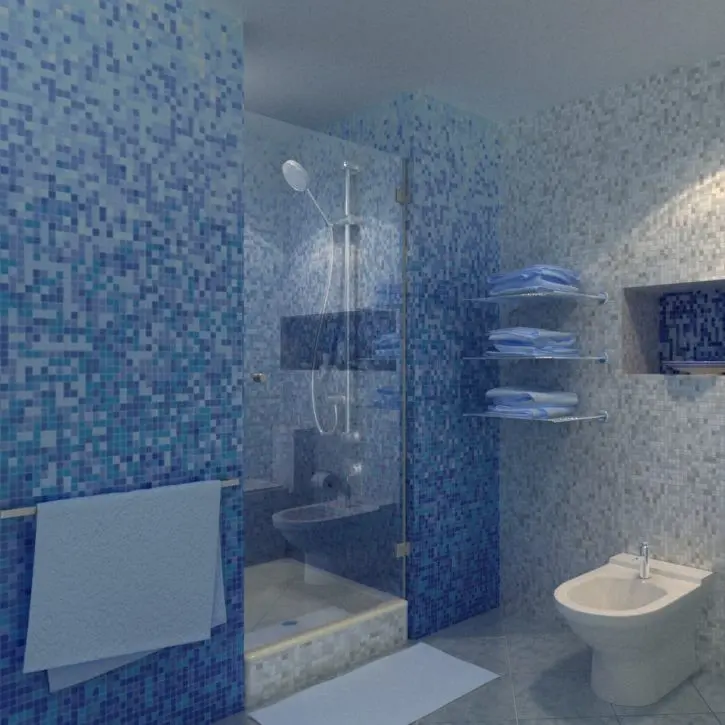 Mampara  Zero N°05 p.fijo +Mampara  Zero N°06 puerta ducha 0.60 transparente  1/2 ducha