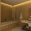 Mampara  Zero N°01 p.fijo sobre bañera 